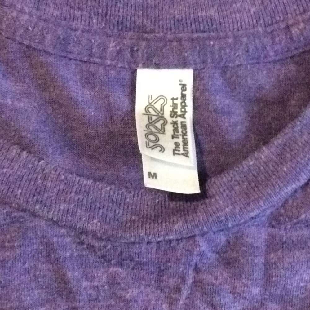 American apparel purple heather t shirt medium